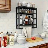 NNETM Wall Mounted Storage Rack with Rod - Black