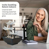 NNETM Cast Iron Tabletop Water Fountain with Automatic Pump