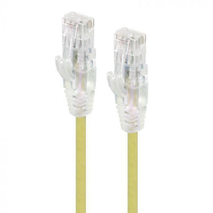 NNEIDS CAT6 28AWG YELLOW PATCH LEAD 0.3M SLIM