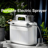 NNETM Portable Electric Sprayer with Adjustable Brass Nozzle - 5L/33.82oz Capacity, White