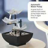 NNETM Cast Iron Tabletop Water Fountain with Automatic Pump