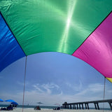 NNETM Rainbow Suncover Beach Tent - Patented Design, 10.5' x 11.5', Fits 4-6 Adults