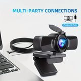 NNETM 1080P HD Webcam with Microphone - Clear Video & Crystal Clear Audio