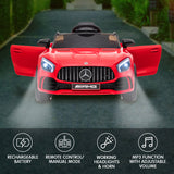 NNEDPE Mercedes Benz Licensed Kids Electric Ride On Car Remote Control Red