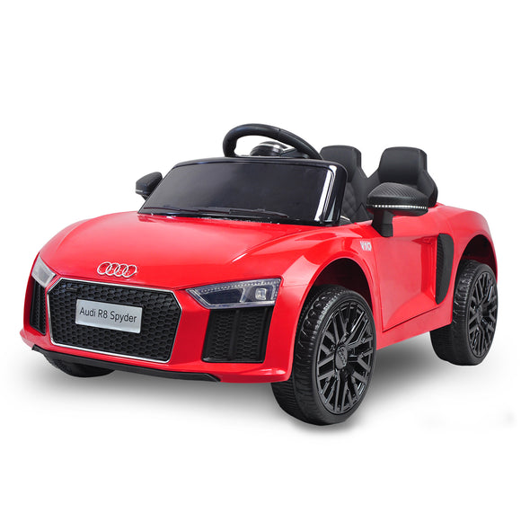 NNEDPE R8 Spyder Audi Licensed Kids Electric Ride On Car Remote Control Red