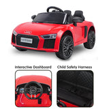 NNEDPE R8 Spyder Audi Licensed Kids Electric Ride On Car Remote Control Red