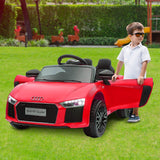 NNEDPE R8 Spyder Audi Licensed Kids Electric Ride On Car Remote Control Red