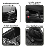 NNEDPE Audi Sport Licensed Kids Electric Ride On Car Remote Control Black