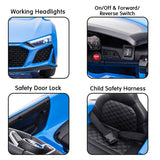 NNEDPE Audi Sport Licensed Kids Electric Ride On Car Remote Control Blue