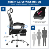 NNECW Ergonomic Recliner Mesh Office Chair with Adjustable Headrest for Home Office