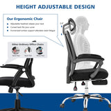 NNECW Ergonomic Recliner Mesh Office Chair with Adjustable Headrest for Home Office