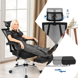 NNECW Ergonomic Recliner Mesh Office Chair with Adjustable Headrest for Home Office