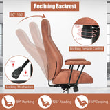 NNECW Ergonomic Office Chair with Adjustable High Backrest for Home Office Reddish