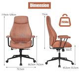 NNECW Ergonomic Office Chair with Adjustable High Backrest for Home Office Reddish