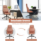 NNECW Ergonomic Office Chair with Adjustable High Backrest for Home Office Reddish