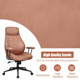 NNECW Ergonomic Office Chair with Adjustable High Backrest for Home Office Reddish