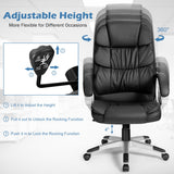 NNECW Ergonomic Leather Chair with Adjustable Height for Office