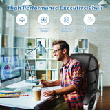 NNECW Ergonomic Leather Chair with Adjustable Height for Office