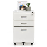 NNECW 3-Drawer File Cabinet with 2 Keys and Handles