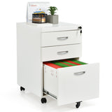 NNECW 3-Drawer File Cabinet with 2 Keys and Handles