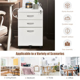 NNECW 3-Drawer File Cabinet with 2 Keys and Handles