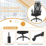 NNECW Ergonomic High Back Mesh Office Chair with Adjustable Lumbar Support for Home Office