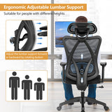 NNECW Ergonomic High Back Mesh Office Chair with Adjustable Lumbar Support for Home Office