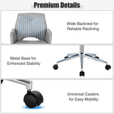 NNECW Upholstered Swivel Chair with Adjustable Height for Home & Office