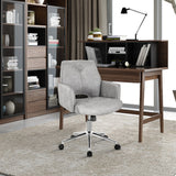 NNECW Upholstered Swivel Chair with Adjustable Height for Home & Office