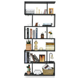 NNECW 6-tier Bookshelf with Anti-Tipping Device for Office