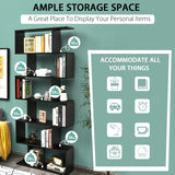 NNECW 6-tier Bookshelf with Anti-Tipping Device for Office
