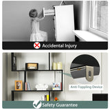 NNECW 6-tier Bookshelf with Anti-Tipping Device for Office