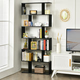 NNECW 6-tier Bookshelf with Anti-Tipping Device for Office