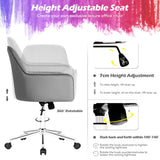 NNECW Rolling Velvet Leisure Chair with Armrest for Living Room & Bedroom