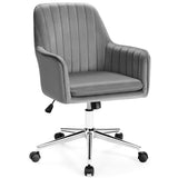 NNECW Rolling Velvet Leisure Chair with Armrest for Living Room & Bedroom