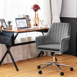 NNECW Rolling Velvet Leisure Chair with Armrest for Living Room & Bedroom