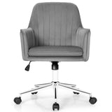 NNECW Rolling Velvet Leisure Chair with Armrest for Living Room & Bedroom