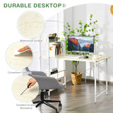 NNECW White Reversible Laptop Table with 4-tier Storage Shelves for Home/Office/Study Room