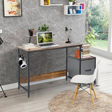 NNECW Computer Desk with Reversible Storage Drawer & Shelf
