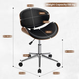 NNECW Modern Computer Chair with Curved Swivel Seat for Home & Office