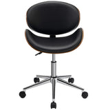 NNECW Modern Computer Chair with Curved Swivel Seat for Home & Office