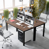 NNECW 140cm x 60cm Large Meeting Room Table Conference Table with Heavy Duty Steel Frame