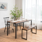 NNECW 140cm x 60cm Large Meeting Room Table Conference Table with Heavy Duty Steel Frame