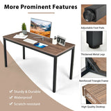 NNECW 140cm x 60cm Large Meeting Room Table Conference Table with Heavy Duty Steel Frame