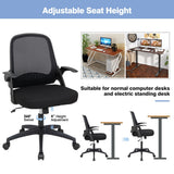 NNECW 360Swivel Mesh Office Chair with Flip-up Armrest for Home & Office