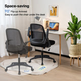 NNECW 360Swivel Mesh Office Chair with Flip-up Armrest for Home & Office