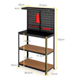 NNECW Tool Storage Workbench with Peg Board & 2 Lower Shelves for Garage