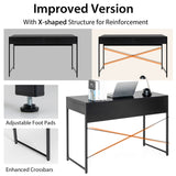 NNECW Computer Desk with 2 Drawers with Storage for Home Office