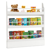 NNECW 3-Tier Kids Bookcase with 2 Anti-Tipping Kits & Guardrails