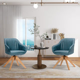NNECW Ergonomic Armchairs with Linen Fabric Cover for Home Office-Blue